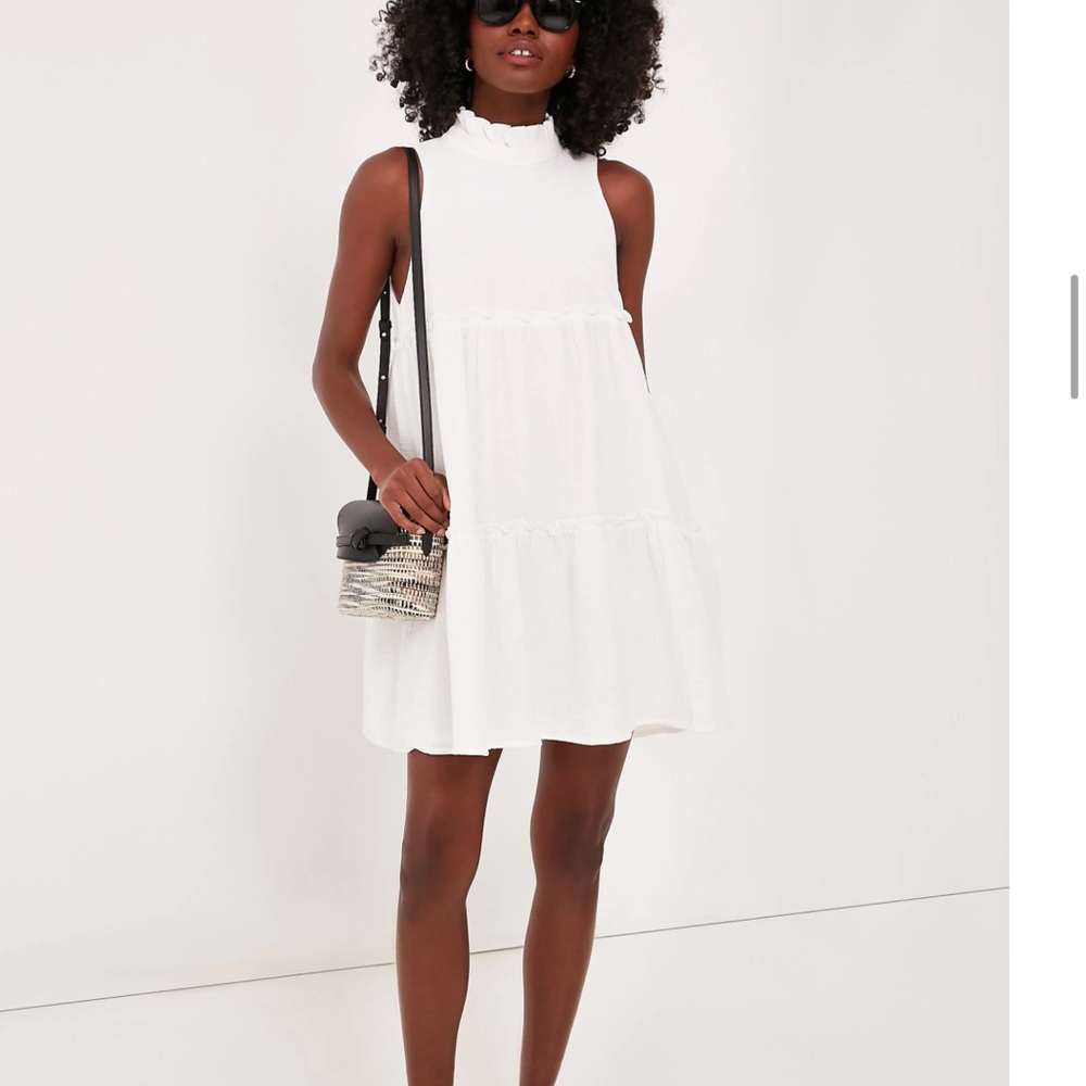White lightweight Gauze Morgan dress